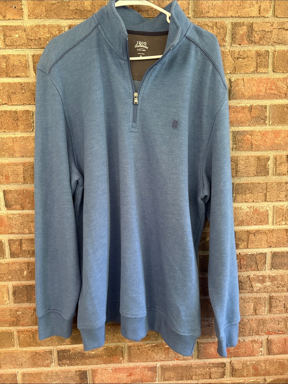 Izod Men's Slate Blue Quarter-Zip Pullover
